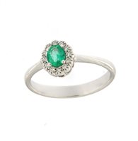 Anello Soranzo Gioielli Donna Pietre Preziose in Oro bianco Smeraldo 0.32 Ct GI10354421 - GI10354421